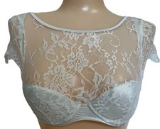 Frederick's Hollywood Bralette High Neck Lace Underwire