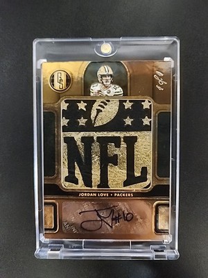 2024 Panini Gold Standard Jordan Love #GSS-JLE  NFL Shield Patch Auto 1/1