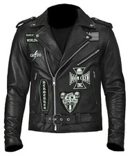 BLS Zakk Wylde Black Label Society Mens Genuine Leather Biker Jacket New SOA