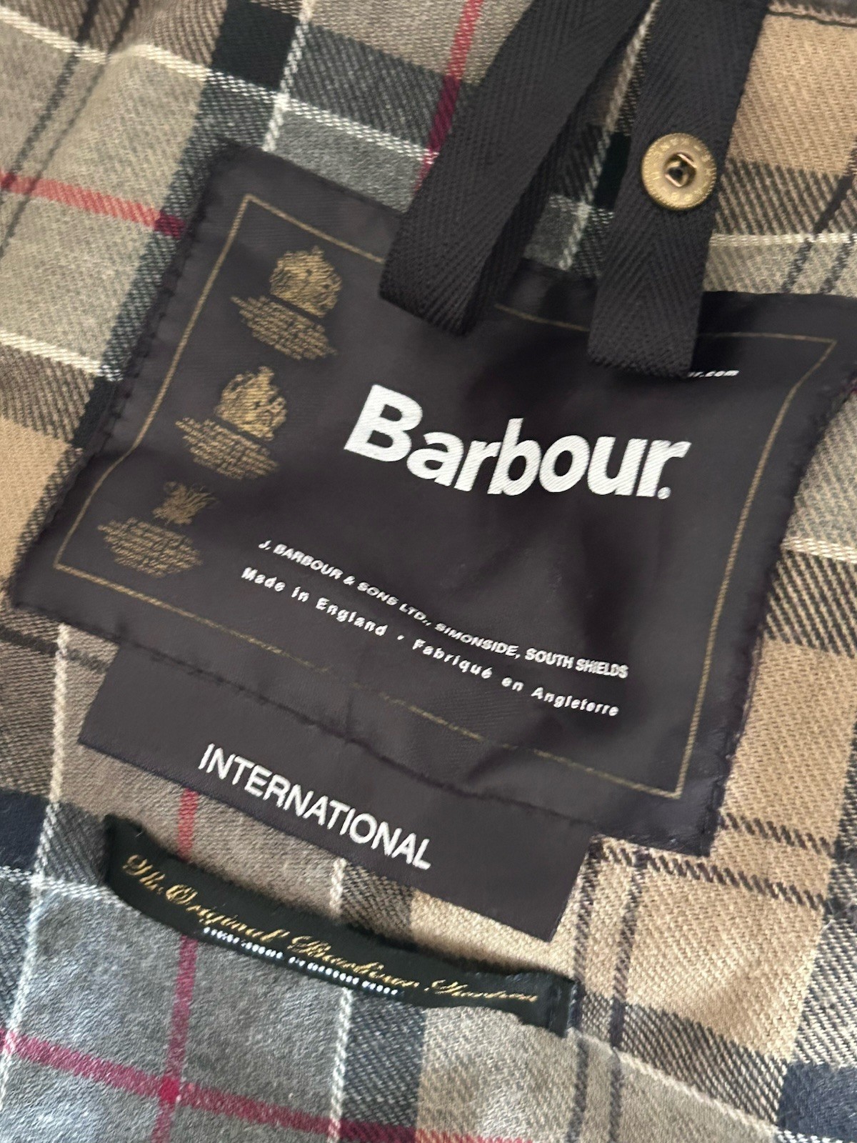 $500 BARBOUR INTERNATIONAL ORIGINAL WAX JACKET XL - Gem