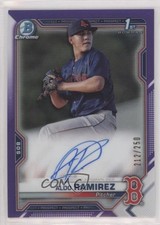 2021 Bowman Chrome Prospect Purple Refractor /250 Aldo Ramirez #CPA-ARA Auto 4ey