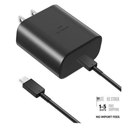45W Super Fast Charger USB Type C Charger Cord with Android Phone 6.6FT Black