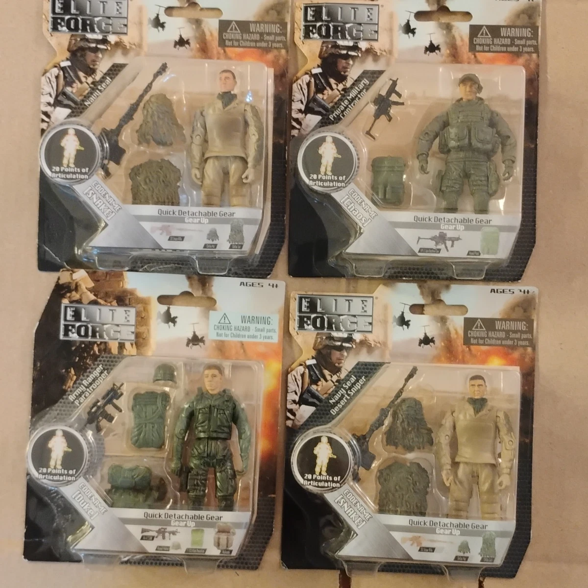 Soldier Elite Force 1:18 Military & Adventure Action Figures for