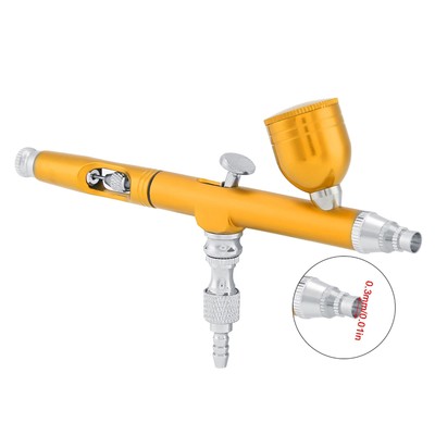 Dual Action Gravity Feed Airbrush Gun 0.3mm Spray Art Paint Tattoo Nail Tool Kit