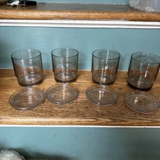 Tupperware Preludio Acrylic Stackable Tumbler Cups 10 oz Smoke Gray Set of 4