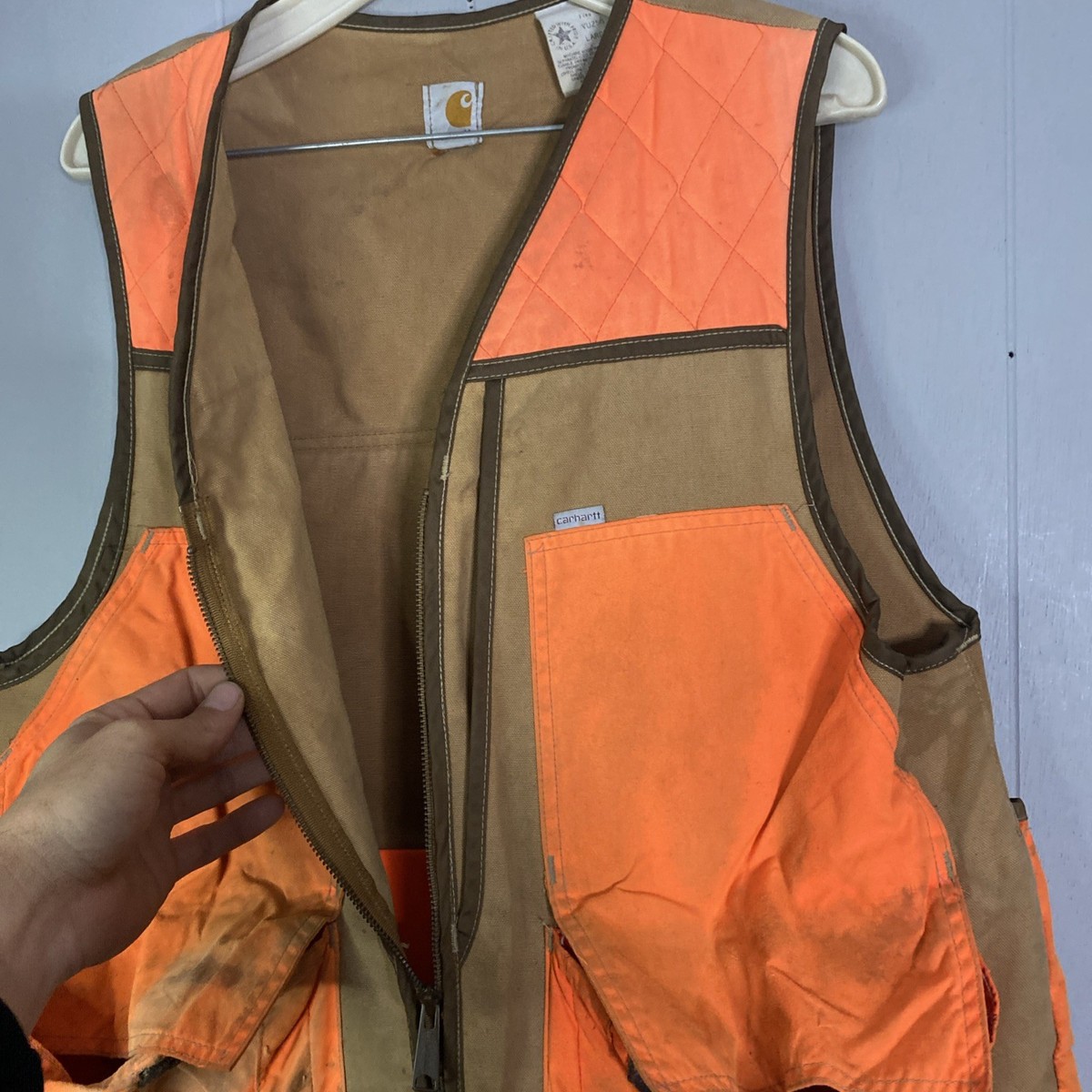 CARHARTT VU250 HUNTING VEST タグ付き デッドストック Vintage Carhartt Small Game Hunting Vest Made In USA VU250 Large