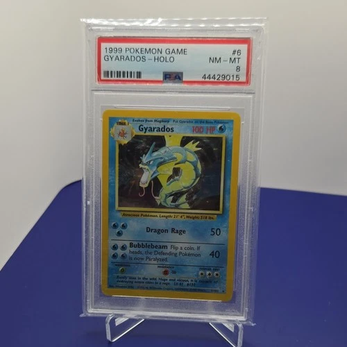 Pokémon Gyarados Base Set Holo Rare 006/102 1999 PSA 8 English TCG