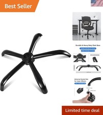 Heavy Duty Office Chair Base Replacement, 2500 Lbs, 28"70 cm, Metal Desk Chair B