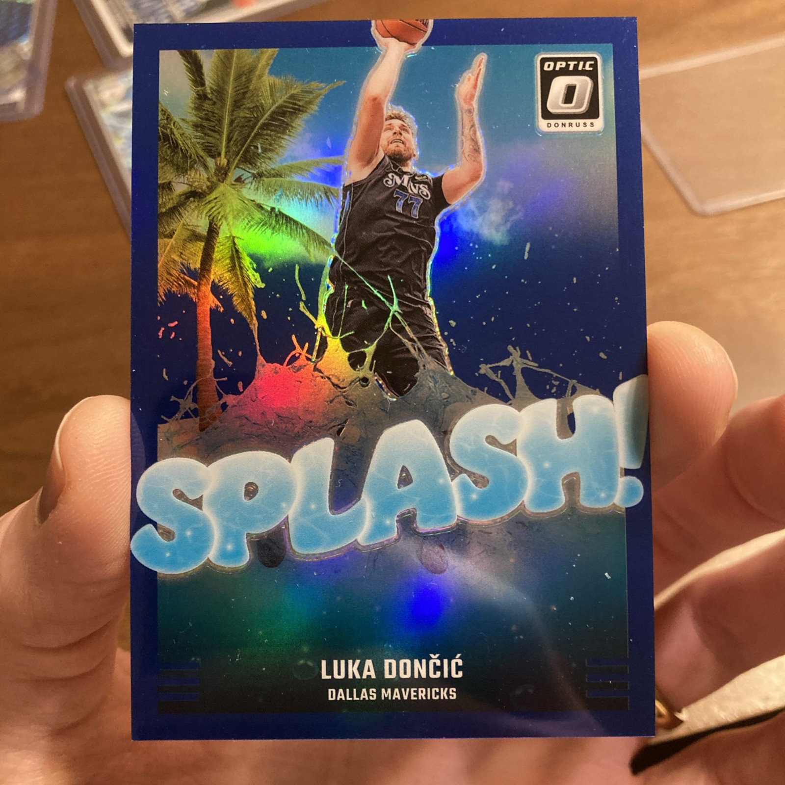 Luka Doncic 2024-25 Panini Donruss Optic Splash Blue  /85 Prizm #1