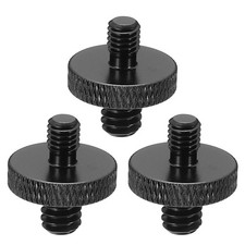 Tripod Screw Adapter Camera Screw Mount 1/4" Male to M5 Male Black 3Pcs
