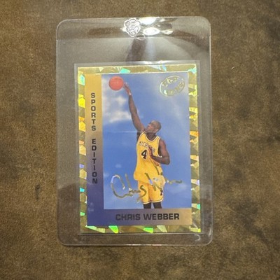 Chris Webber Michigan Top Guns Sports Edition Gold Signature RARE Oddball EX