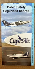 Cape Air -Safety Information Card - Cessna 402 - Cabin Safety (1996, 2000, 2008)
