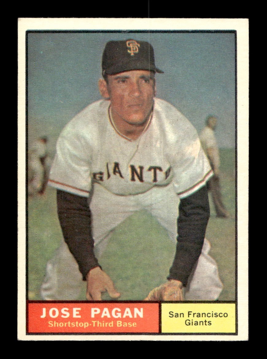 1961 Topps #279 Jose Pagan Giants EX+ *s4