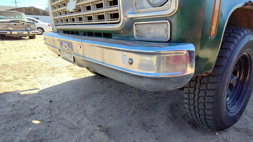 Conjunto de parachoques delantero Silverado C10 1973-1980 con soportes OEM cromado 00361552 Foto 3 de 4