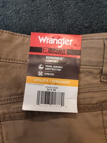 Wrangler Riggs Workwear Room2Move Comfort Utility Straight Men's Pants - Foto 2 di 5