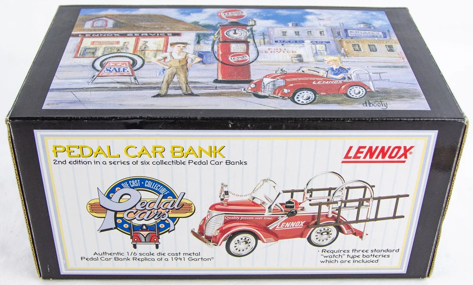 Crown Premiums Pedal Cars 1941 Lennox Garton Fire Truck 1:6 Diecast Model Bank - Image 2 of 4