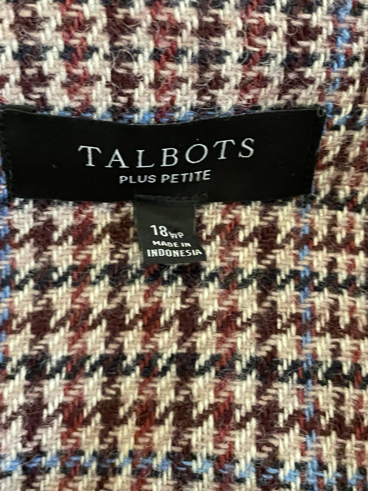 Talbots Houndstooth Blazer Jacket Plus Size 18W P… - image 12