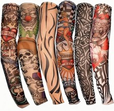 Tattoo Ärmel 6 Stück Gefälschte-Slip Body Art Armstrümpfe Sonnenschutz Mode