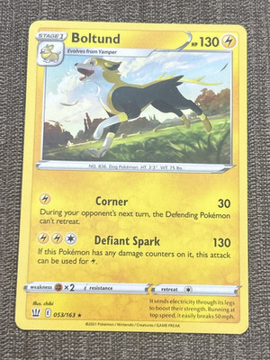 Boltund Battle Styles 053/163 Pokémon Card Near Mint NM