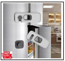 2Pk Fridge Locks Self-Adhesive Childproof Latch for Refrigerator, Cabinets, Oven
