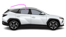 Fits: 2022-2025 Hyundai Tucson SUV Passenger Rear Right Door Window Glass-CLEAR