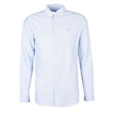 Image of Barbour Striped Oxford Tailored Shirt Sky Blue