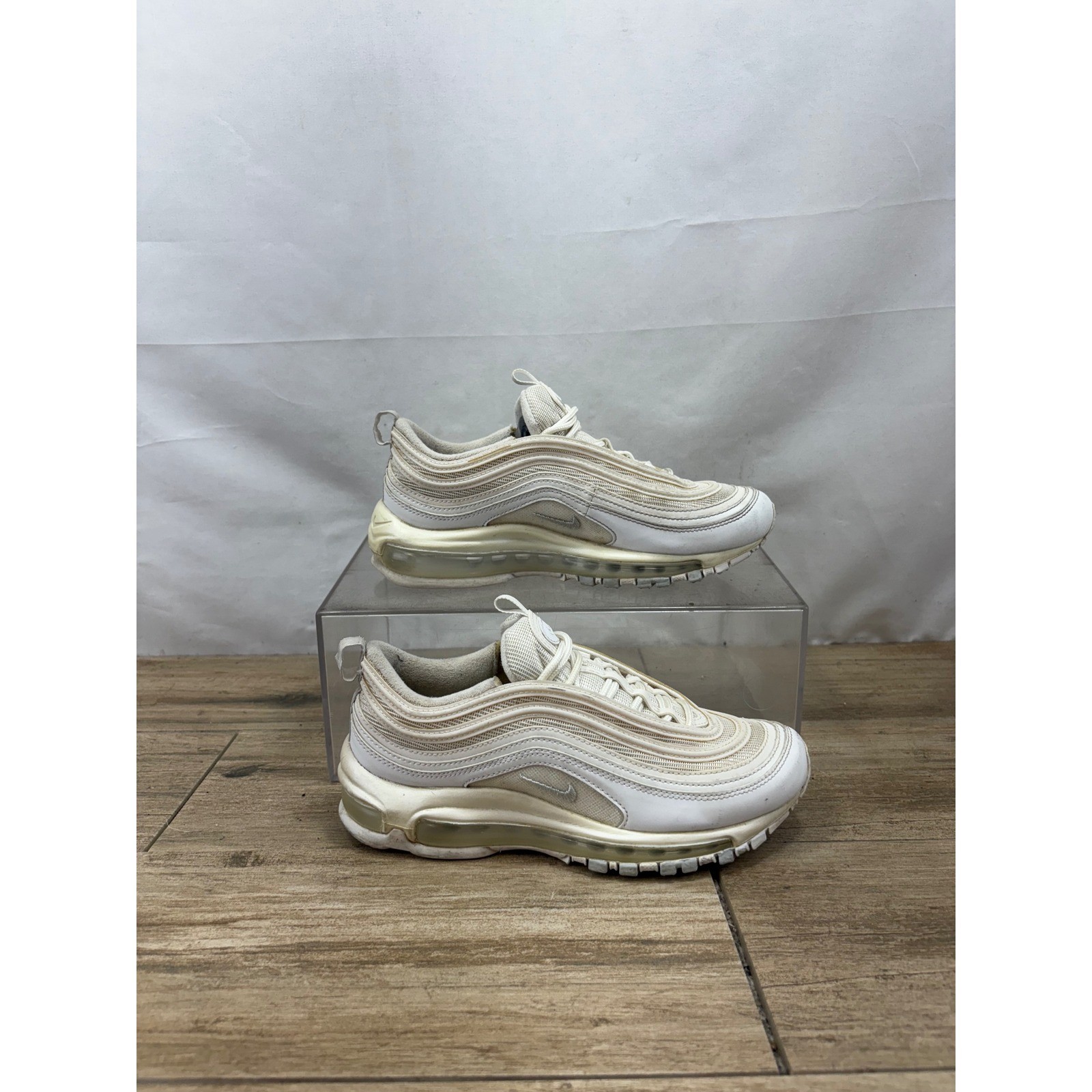 Nike Air Max 97 White Athletic Running Shoes Cushioned Women's Size 6.5