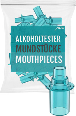 ACE Alkoholtester-Mundstücke - Für ACE AL 5500 Plus, ACE II Basic Plus, ACE AF-3