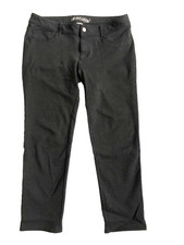 Faded Glory Size 16A 36x28 Gray Stretch Slim Cropped Knit Pants Women's