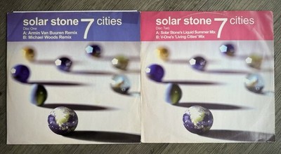 Solar Stone - 7 Cities - DISC 1 & 2 *TRANCE ANTHEM* 2002 (RARE) VINYL LP EX