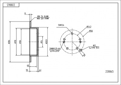 HART 2x BREMSSCHEIBEN Ø 284 voll für Hyundai Trajet Highway Van KIA Sportage