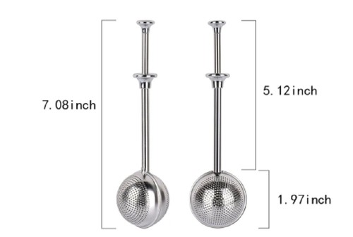 Long Handle Tea Ball Infuser Stainless Steel Reusable Strainer Loose Leaf Tea