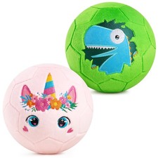 Toddler Soccer Ball Plush Cover BPA Free Size 3 Kids Indoor Outdoor Toys Gift...