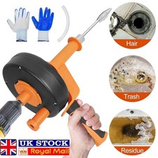 7.6M Drain Unblocker Tool Hair Remover Sink Snake Drain Auger Pipe Plumber Clean