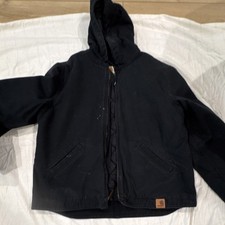 Carhartt washed duck Hooded Work Jacket Size L