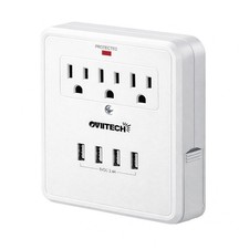 Multi Plug Outlet Extender with USB,Surge Protector Wall Mount Plug,3...