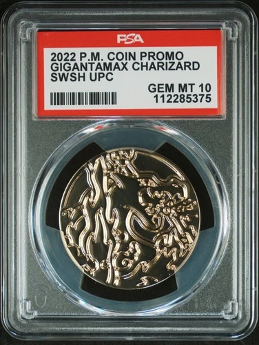 [PSA 10] 2022 Gigantamax Charizard Coin Promo Ultra Premium Collection UPC Gold