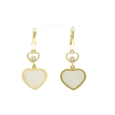 Chopard Happy Heart Diamond Earrings 837482 Diamond,Mother Of Pear... BF589229