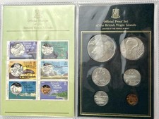 1985 British Virgin Islands Proof Set + Stamp Set
