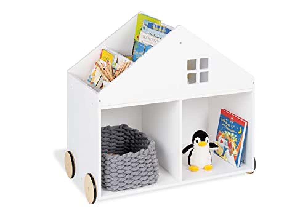 Pinolino Hus - Lieria per bambini con ruote in legno gommato, 6 scomparti, in MD