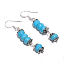 Natural Blue Turquoise Gemstone 925 Sterling ...