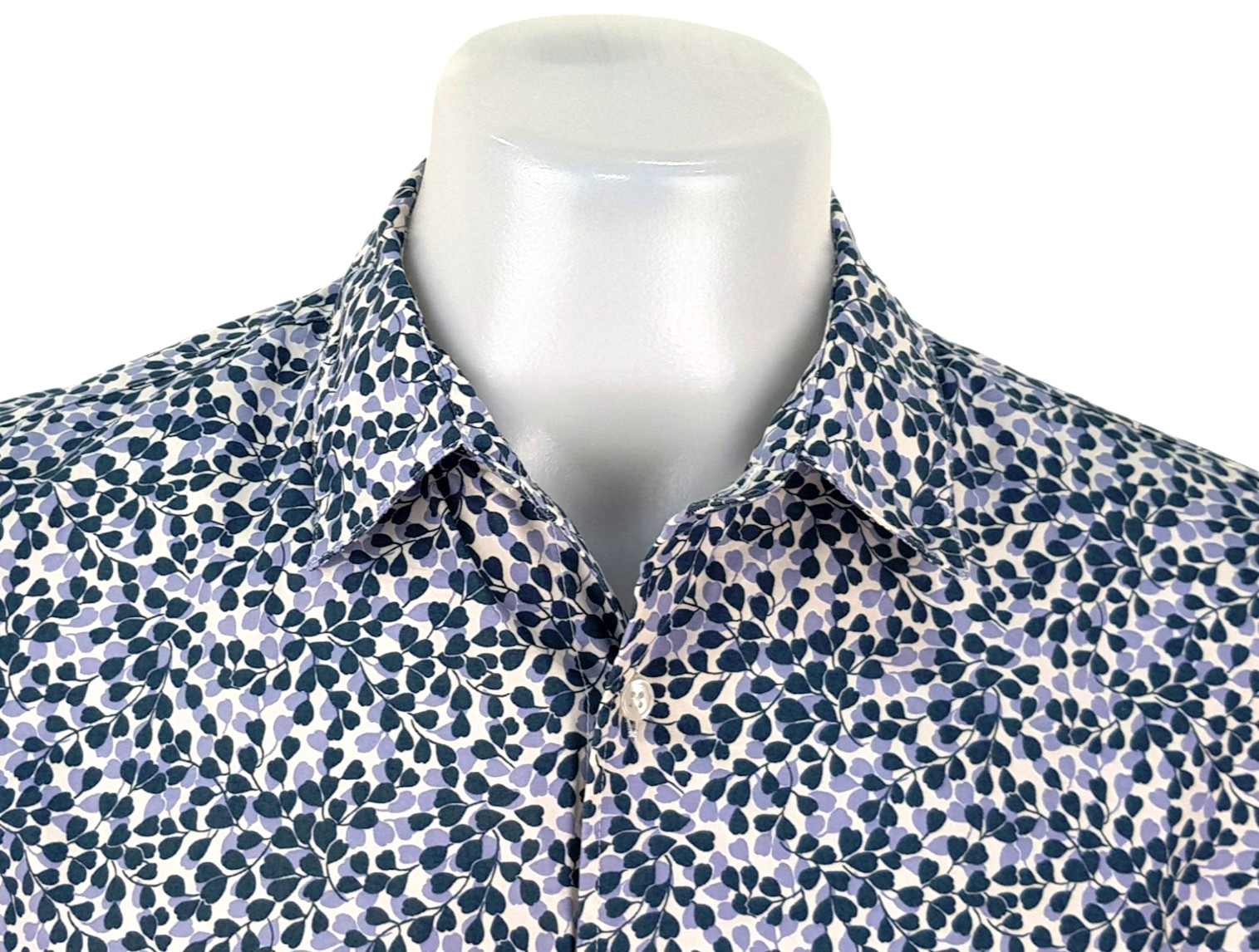 LIBERTY Of LONDON/UNIQLO Mens COTTON Blue S/S EVENING SHIRT - XL - 50" -RRP £129 image 7