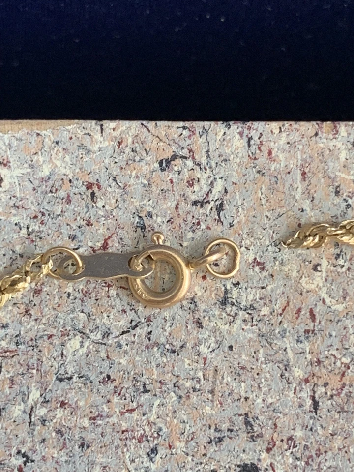"Cadena cuerda oro amarillo 14k MICHAEL ANTHONY 20"" ligera 2g falta anillo de salto" Foto 4 de 4