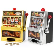 Salvadanaio Slot Machine Las Vegas Giocattolo Arcade 24x16x30cm Colori Assortiti