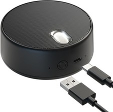 USB Computer Speakers with Microphone, PC Laptop Speaker Mic, 2 Black