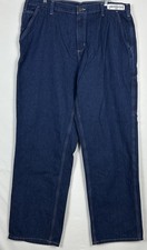 Carhart Jeans Men s 38x32 New NWOT Relaxed Utility Blue Denim Workwear