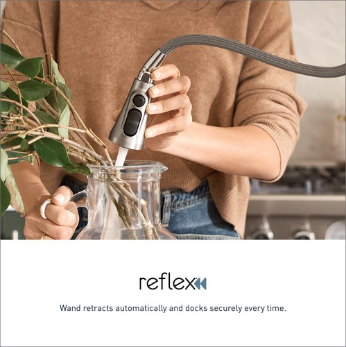 Rubinetto Smart Moen Nio Cromato Touchless Spruzzatore Estraibile Rubinetto Cucina con Voce - Foto 3 di 9