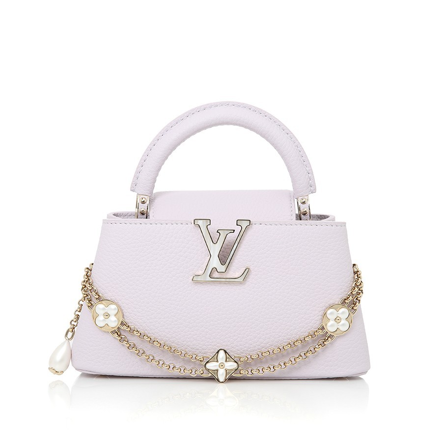 Louis Vuitton Capucines East-West Mini in Taurillon Leather Lilac M25476