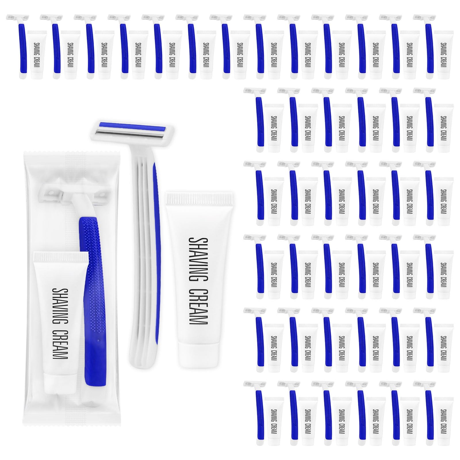 Disposable Razors in Bulk,razors individually 1 Count (Pack of 30), Blue