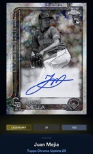 25 Topps Bunt DIGITAL Chrome Mini Diamond Signature LEGENDARY Juan Mejia